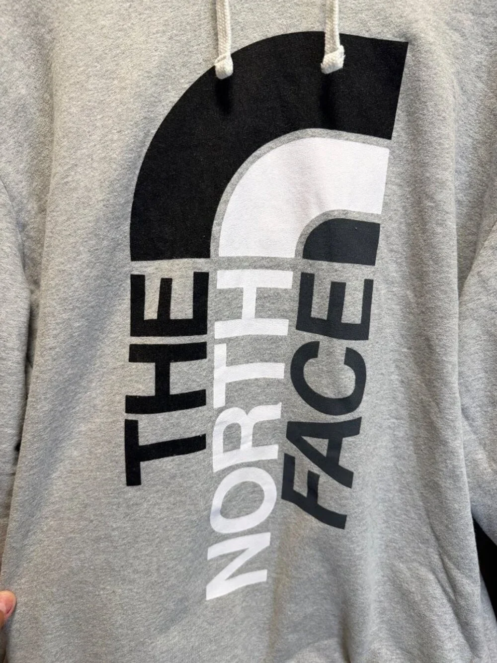 The North Face Gray Pullover Hoodie Mens XXL Cotton Blend Logo Sweatshirt